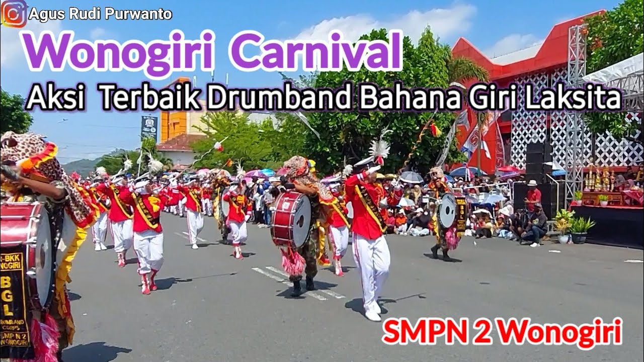 Penampilan Memukau Drumband SMPN 2 Wonogiri Karnaval  Kebangsaan Go Nyawiji