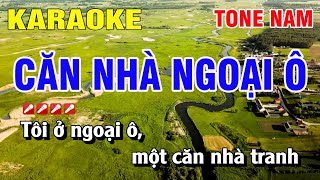 Karaoke Căn Nhà Ngoại Ô Tone Nam Nhạc Sống | Nguyễn Linh