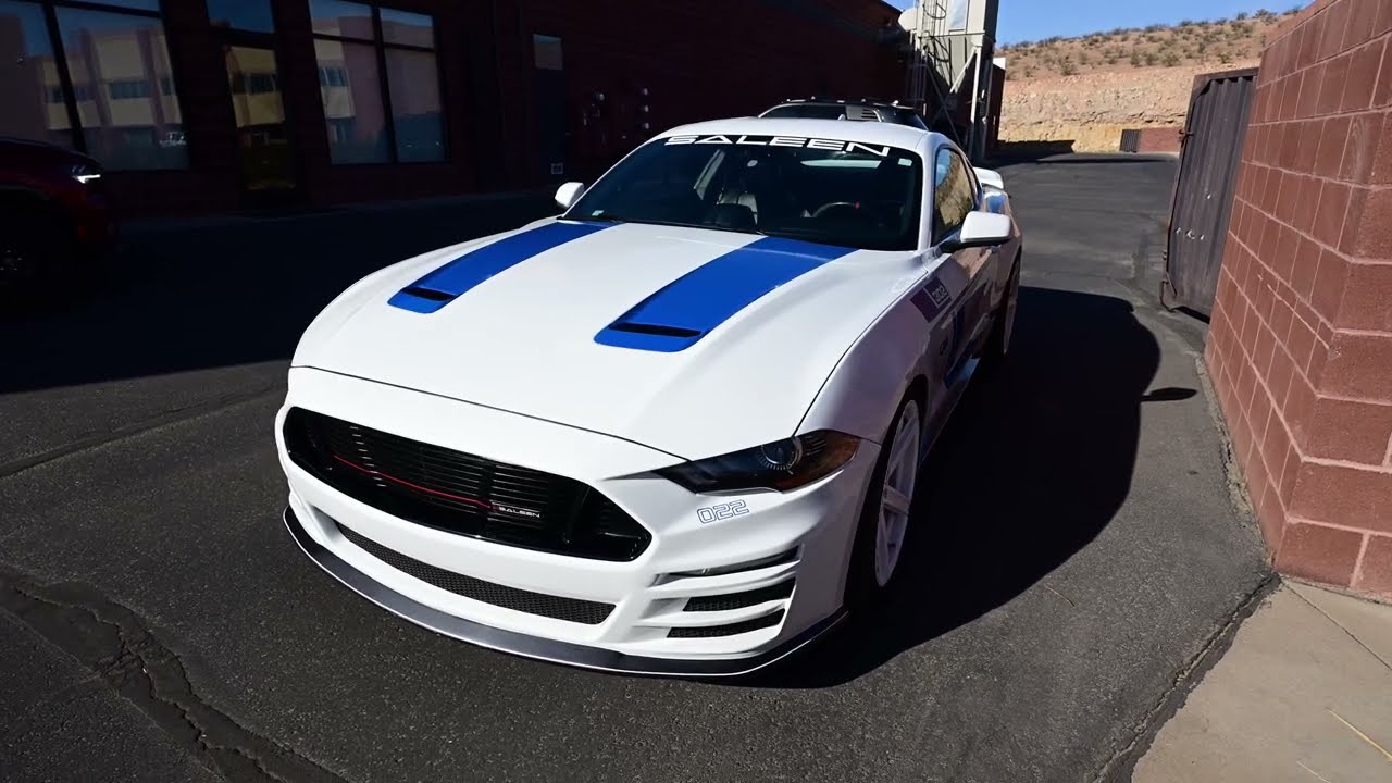 White With Blue Stripes Saleen S302 Ford Mustang # 022 - Nikon Z6 III 5K UHD 60 FPS