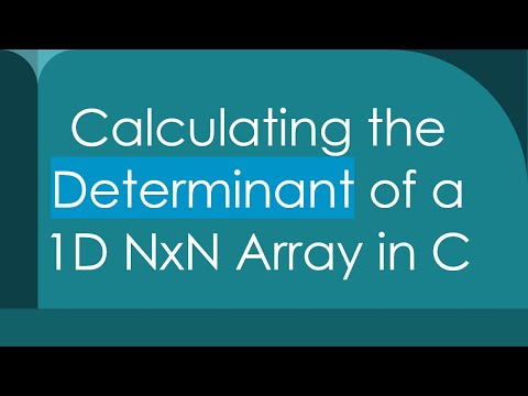 Calculating the Determinant of a 1D NxN Array in C
