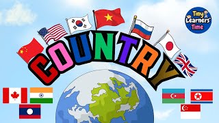 🌍🎌 Discover World Flags for Kids | Learn Country Flags 🌎 | Tiny Learners’ Time