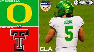 Oregon vs. Texas Tech – Orange Bowl CFP Simulation \u0026 Prediction | College Football 26 PS5 Gameplay