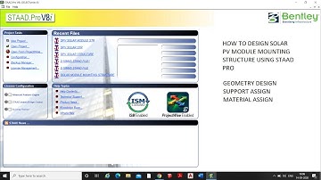 STAAD RPO - V8i- SOLAR STRUCTURE -GEOMETRY DESIGN/MATERIAL ANS SUPPORT ASSIGN