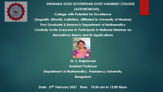 Celebrity National Webinar on "NEVANLINNA THEORY AND ITS APPLICATIONS" Profile