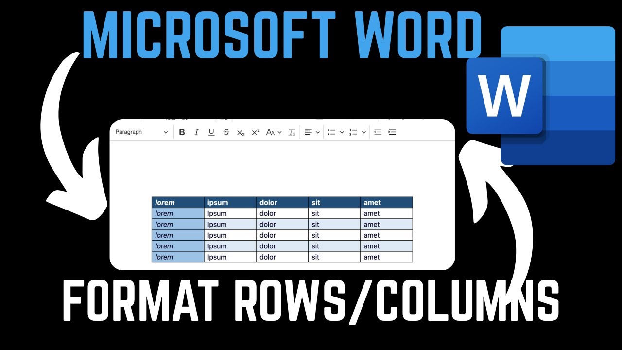 Как отформатировать строки и столбцы в документе Microsoft Word