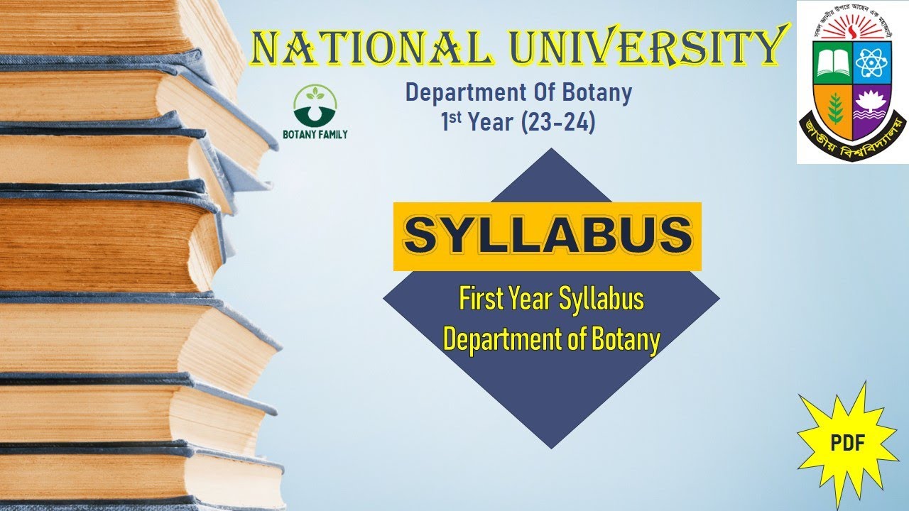 Syllabus Of Botany Department (1st Year) - YouTube