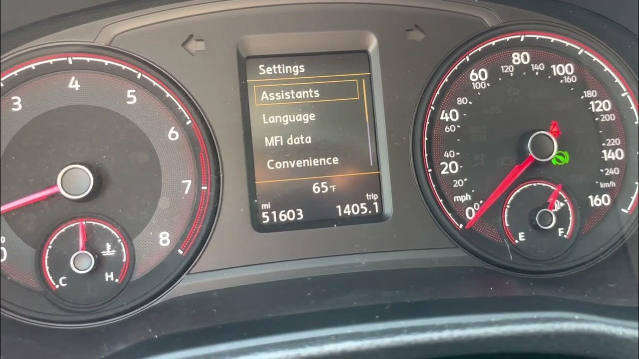 2020 Volkswagen Passat TPMS/Tire Light Reset YouTube