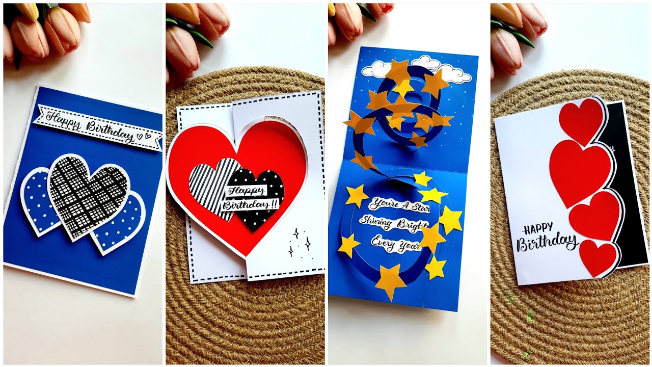 5 DIY Birthday Greeting cards | Handmade Birthday cards ideas ...