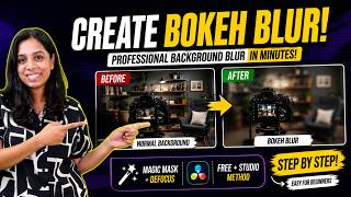 How to Blur Video Background in DaVinci Resolve | Free & Studio Hindi #davinciresolve #bokeheffect