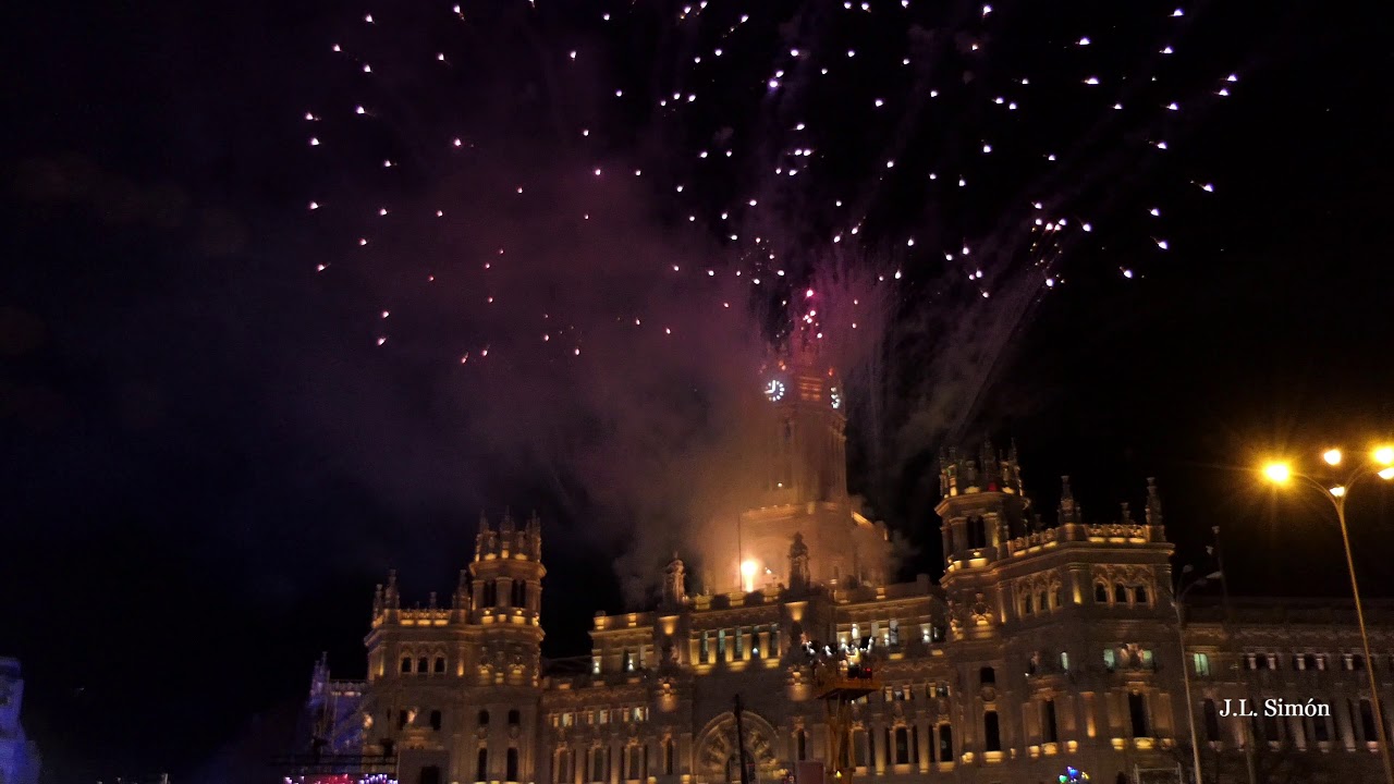 4K Fuegos artificiales Cabalgata de Reyes Madrid 2020