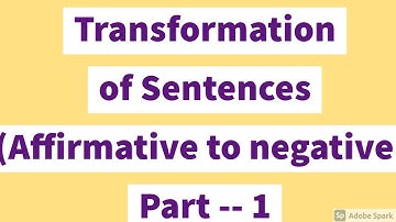 All Affirmative to Negative easily | Transformation of Sentence | English Grammar in Bangla. Part 1