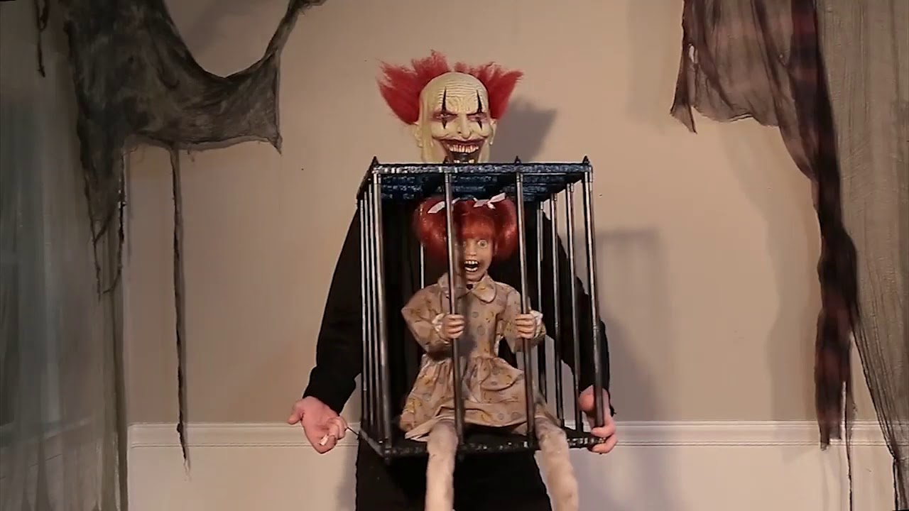 Life Size Animated Caged Kid Walk Around Halloween Prop Costume