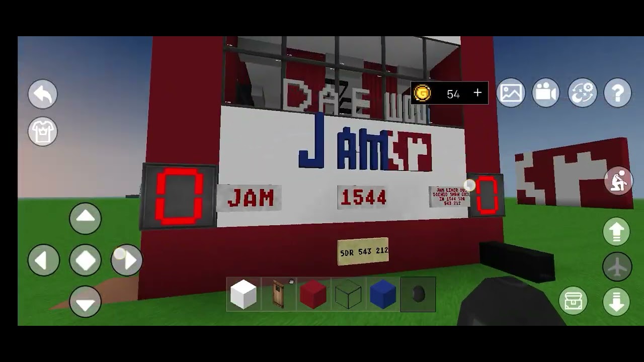 Bus Philippines in mini block craft 3d