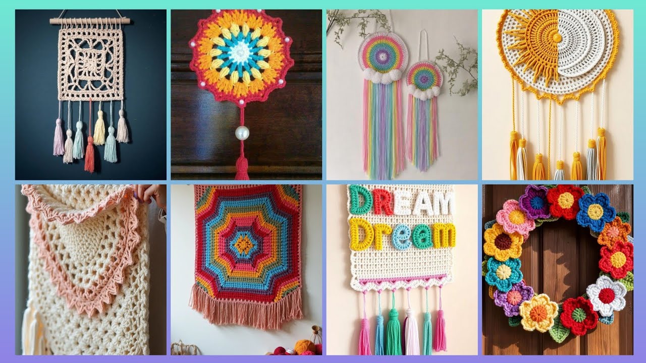 Wonderful gorgeous Outclass handmade crochet pattern of wall hanging  designs ideas