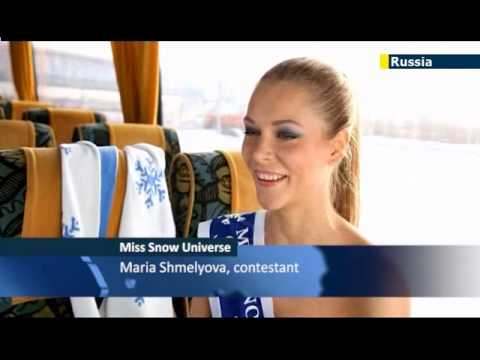 Russian beauties on ice: permafrost princesses striptease for novelty Siberian bikini contest