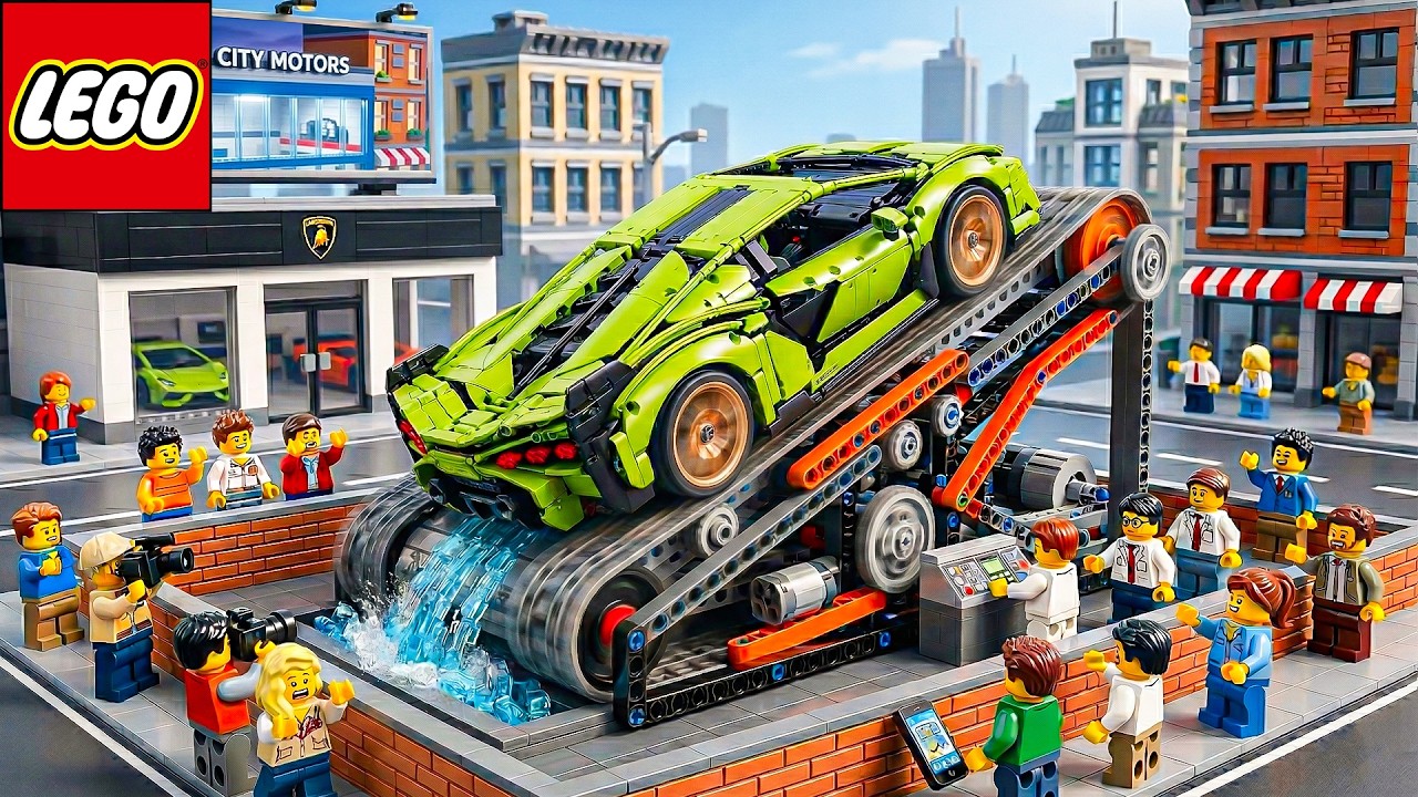 Supercar Takes on the Ultimate LEGO Technic Treadmill Challenge! | Lego Funny Experiment