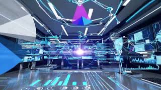 Futuristic AI Interface with Holographic Display