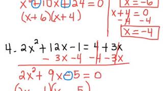 Math 099 - 13.6 Solving Quadratic Equations by Factoring Profile
