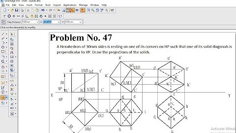 Projection of solids 47 problem Engineering drawing solids computer Aided engineering drawing CAED