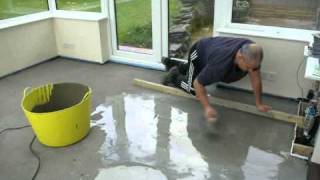 Time-lapse of self leveling floor