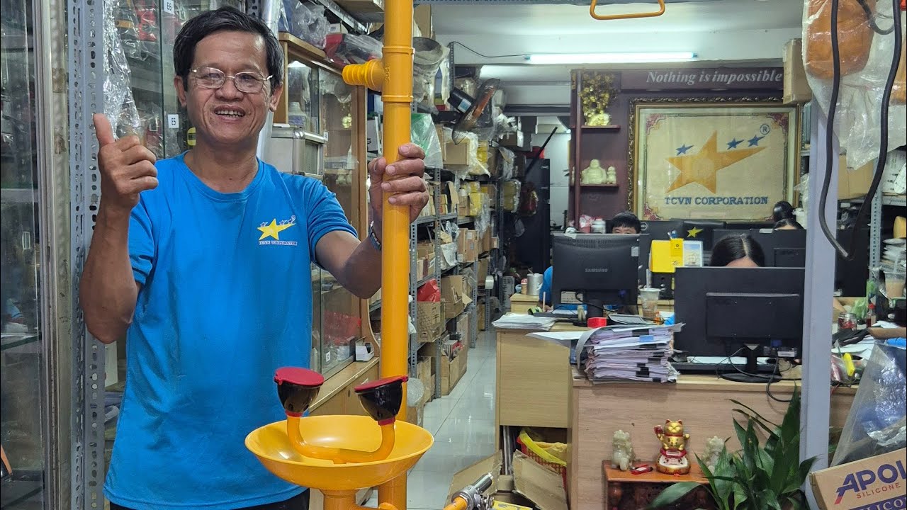 🚿 BỒN RỬA MẮT KẾT HỢP TẮM KHẨN CẤP TCVN-MEW250