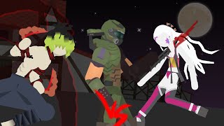 Doom Slayer Vs Upper Moon 6 (DoomEternal × DemonSlayer) || SN Animation 