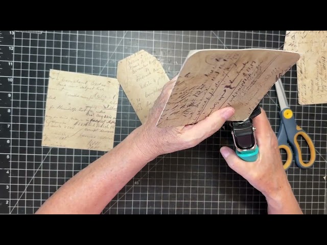In The Garage With Gayle!  Ephemera from 12 x 12 Scrapbook Paper!