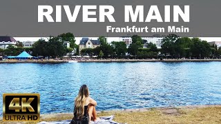 RIVER MAIN IN SUNNY DAY - Frankfurt Walking Tour | ️ | ?? | GERMANY