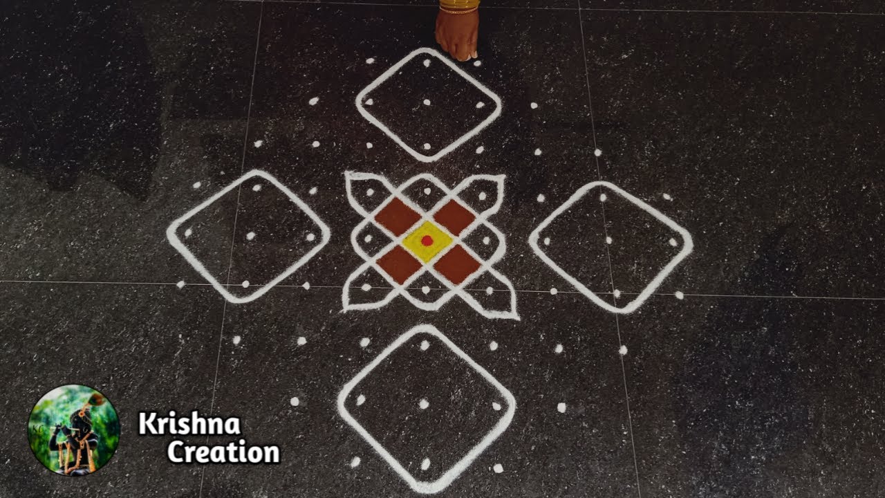 Easy sikku kolam, Kambi kolam | Melikala muggulu | 9x3x3 dot neli kolam | Beautiful kambi kolam
