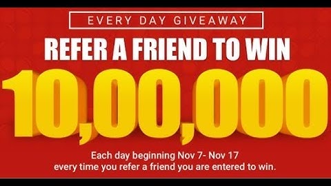 Giveaway from Mcent browser  10,000,000 Refer A Friend To WIN