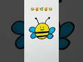 How To Draw 🐝🐝🐝🐝 Honey Bee with Circles | Cute and Easy Bee Drawing #shorts #shortsfeed