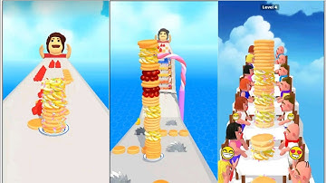 Pancake run 🥞🧇game Mix Levels Walk through (Android,ios Mobile game)