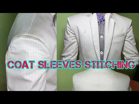 Coat sleeves stitching and attaching - YouTube