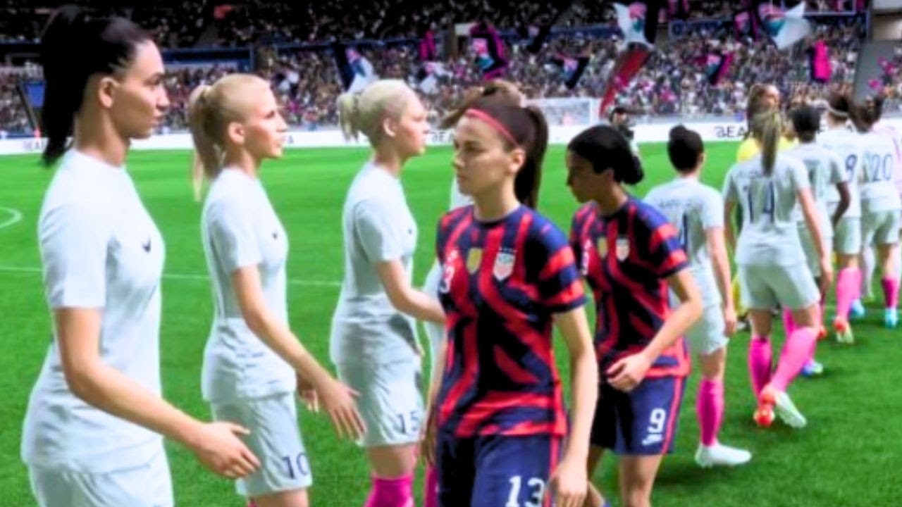 US soccer USA vs San Diego Wave women's soccer FIFA 23 gameplay