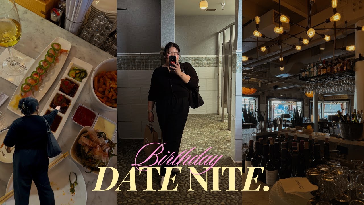 Birthday Date Nite Vlog 💖, celebrating 30th, sushi happy hour 🍣🍸, floral arranging 💐