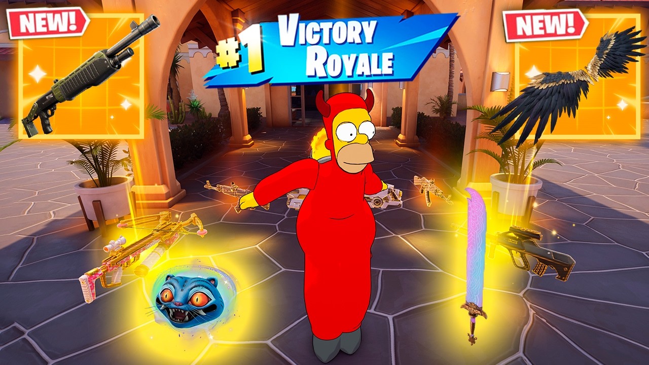 EVIL HOMER vs NEW MYTHIC'S CHALLENGE (NEW!! Fortnite Chapter 7 Season 1)
