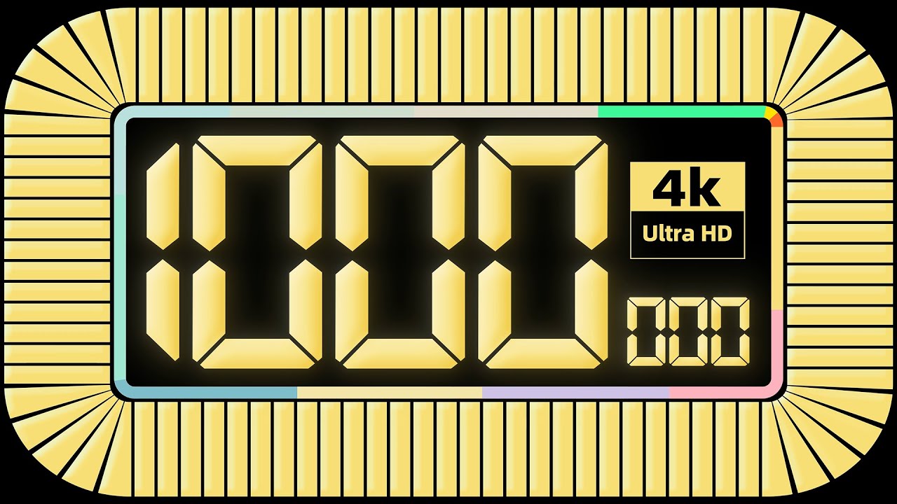 Обратный отсчет от 1000 до 0 с расслабляющей музыкой | Красочные числа от 1000 до 0