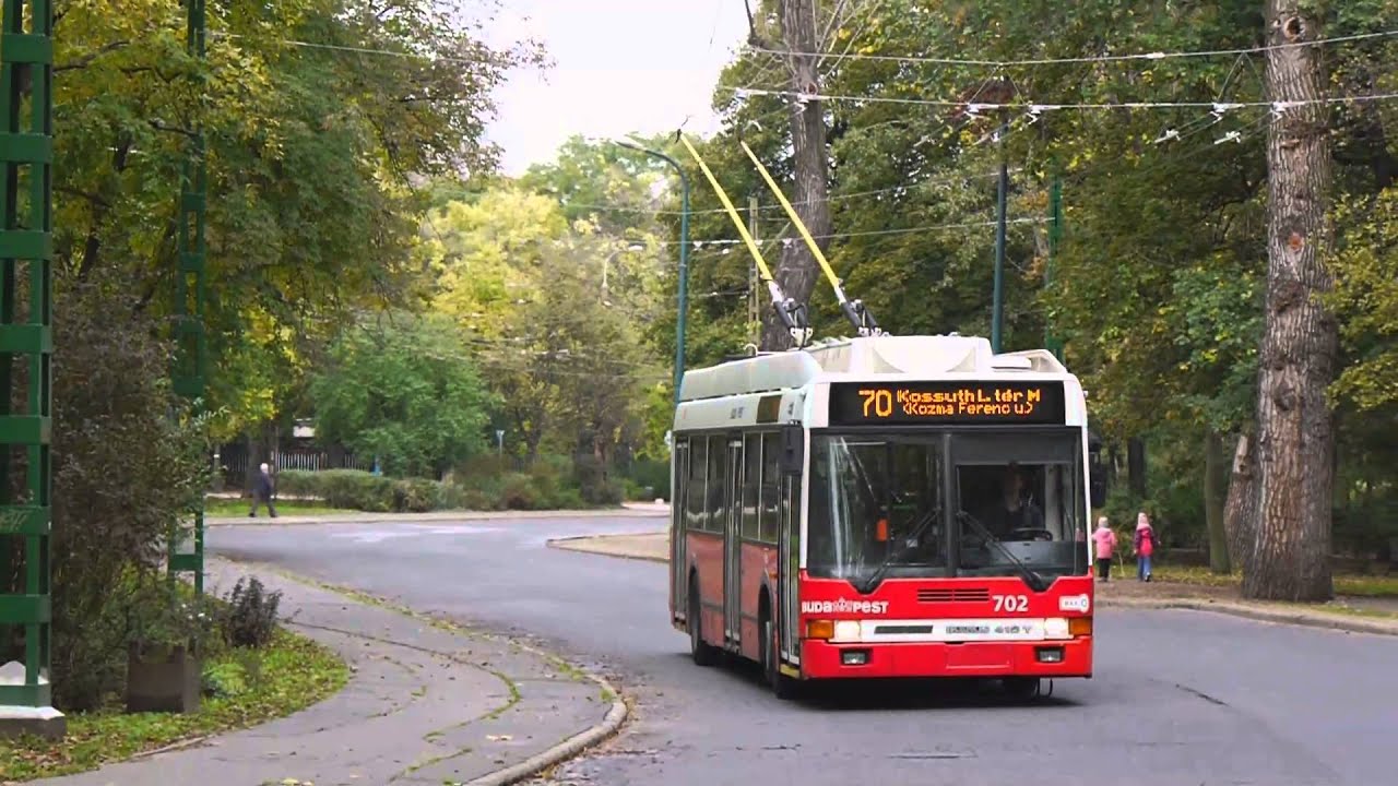Trolleybus / OBus in Budapest [1080p] YouTube