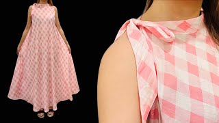  You Dont Have To Be A Tailor To Sew This Dress Cutting And Sewing Dress This Way Is Easy