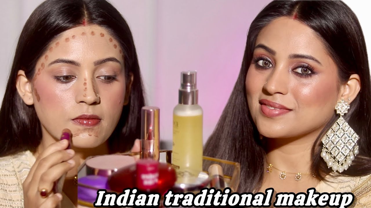 Indian Traditional Makeup Look | Glam Festive Eid Party Makeup | Long Lasting Indian Festive Makeup