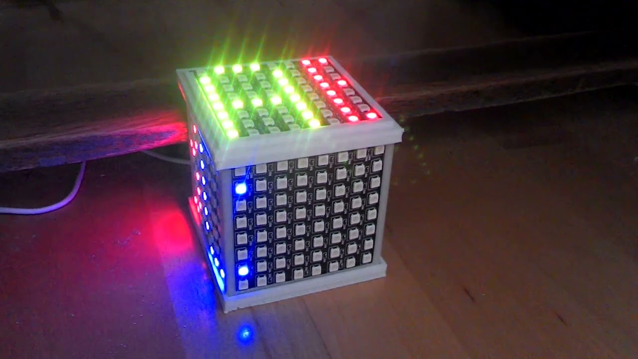 Neopixel Cube 8*8*4 = 256 Pixel Text in micropython