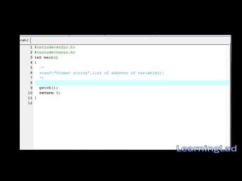 Scanf() Function in C Programming Language Video Tutorials
