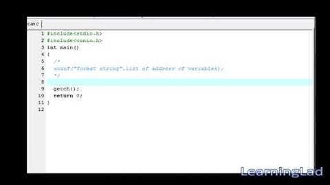 Scanf() Function in C Programming Language Video Tutorials