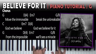Believe For It (CeCe Winans) | Piano Tutorial [G]