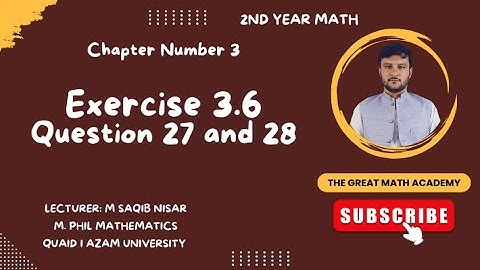 Exercise 3.6 Questions  27 and 28 || 2nd Year Math Chapter 3 || Integration || Fsc2 Ics2