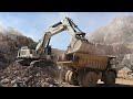 Liebherr 984 Excavator &amp; Caterpillar 992G Loader Loading Cat Dumpers - Sotiriadis/Labrianidis Mining