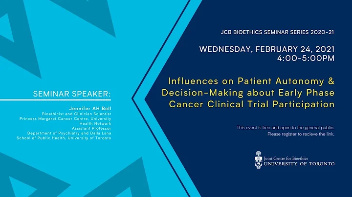 Influences on Patient Autonomy & Decision-Making in Early Phase Cancer Clinical Trial Participation - DayDayNews