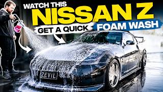 Satisfying Thick White Foam Wash | Nissan Z ASMR