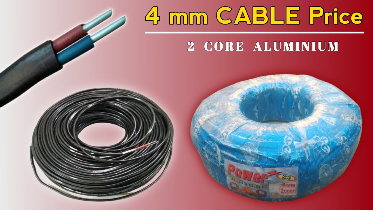 4 mm CABLE Price | 2 core aluminium cable | 4 mm Cable Load capacity -  YouTube
