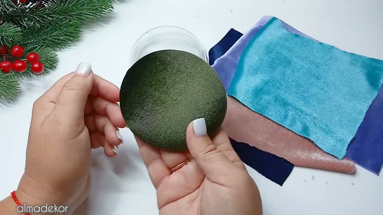 Мастер класс ёлочная игрушка своими руками. МК для новичков. Елочные игрушки. МК бесплатно